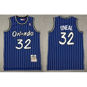 Men's Orlando Magic #32 Shaquille O'neal 1994-95 Purple Hardwood Classics Soul Swingman Throwback Jersey