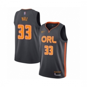 Men's Orlando Magic #33 Grant Hill Swingman Charcoal Basketball Jersey 2019-20 City Edition