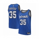 Men's Orlando Magic #35 Melvin Frazier Authentic Blue Hardwood Classics Basketball Jersey