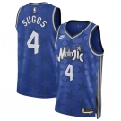 Men's Orlando Magic #4 Jalen Suggs Blue 2023-24 Classic Edition Stitched Basketball Jersey