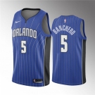 Men's Orlando Magic #5 Paolo Banchero Blue 2022 Draft Basketball Stitched Jersey