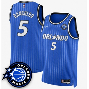 Men's Orlando Magic #5 Paolo Banchero Royal 2025 New Generation of Magic Stitched Basketball Jersey