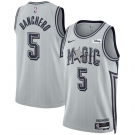 Men's Orlando Magic #5 Paolo Banchero Silver 2024-25 City Edition Stitched Basketball Jersey