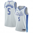 Men's Orlando Magic #5 Paolo Banchero Silver 2025-26 City Edition Stitched Basketball Jersey