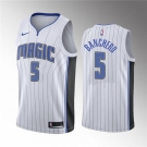 Men's Orlando Magic #5 Paolo Banchero White 2022 Draft Basketball Stitched Jersey