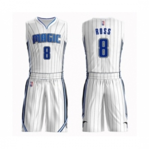 Men's Orlando Magic #8 Terrence Ross Swingman White Basketball Suit Jersey - Association Edition