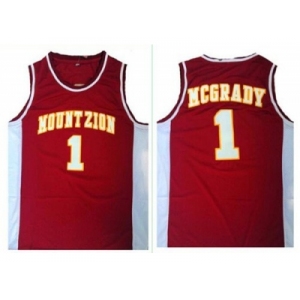 Orlando Magic #1 Tracy Mcgrady Red Mount Zion Christian Academy High School Stitched NBA Jersey