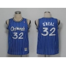 nba orlando magic #32 o'neal blue(pinstripes)