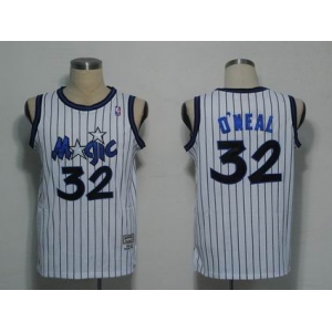 nba orlando magic #32 o'neal white(pinstripes)