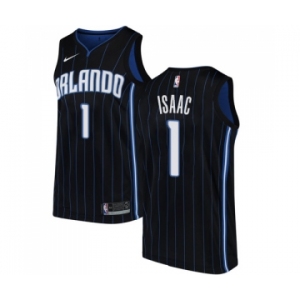 Women's Nike Orlando Magic #1 Jonathan Isaac Swingman Black Alternate NBA Jersey Statement Edition