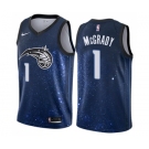 Women's Nike Orlando Magic #1 Tracy Mcgrady Swingman Blue NBA Jersey - City Edition