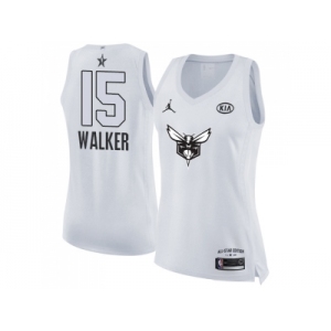 Women Nike Charlotte Hornets #15 Kemba Walker White NBA Jordan Swingman 2018 All-Star Game Jersey