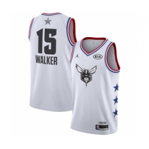 Women's Jordan Charlotte Hornets #15 Kemba Walker Swingman White 2019 All-Star Game Basketball Jersey
