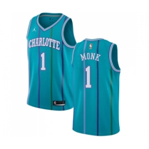 Women's Nike Jordan Charlotte Hornets #1 Malik Monk Swingman Aqua Hardwood Classics NBA Jersey