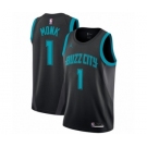 Women's Nike Jordan Charlotte Hornets #1 Malik Monk Swingman Black NBA Jersey - 2018-19 City Edition