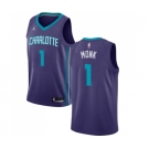 Women's Nike Jordan Charlotte Hornets #1 Malik Monk Swingman Purple NBA Jersey Statement Edition