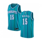 Women's Nike Jordan Charlotte Hornets #15 Kemba Walker Swingman Aqua Hardwood Classics NBA Jersey