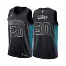 Women's Nike Jordan Charlotte Hornets #30 Dell Curry Swingman Black NBA Jersey - City Edition