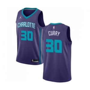 Women's Nike Jordan Charlotte Hornets #30 Dell Curry Swingman Purple NBA Jersey Statement Edition