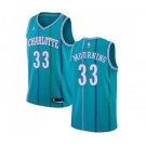 Women's Nike Jordan Charlotte Hornets #33 Alonzo Mourning Authentic Aqua Hardwood Classics NBA Jersey