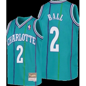 Youth  Charlotte Hornets #2 LaMelo Ball Blue Retro Stitched NBA Jersey