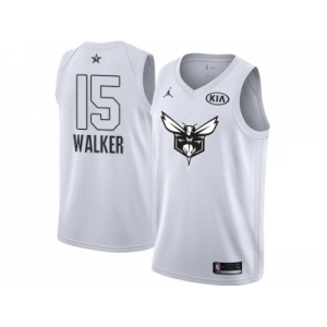 Youth Nike Charlotte Hornets #15 Kemba Walker White NBA Jordan Swingman 2018 All-Star Game Jersey