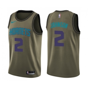 Youth Nike Charlotte Hornets #2 Larry Johnson Swingman Green Salute to Service NBA Jersey