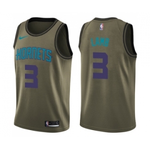 Youth Nike Charlotte Hornets #3 Jeremy Lamb Swingman Green Salute to Service NBA Jersey