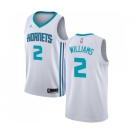 Youth Nike Jordan Charlotte Hornets #2 Marvin Williams Swingman White NBA Jersey - Association Edition