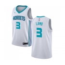 Youth Nike Jordan Charlotte Hornets #3 Jeremy Lamb Swingman White NBA Jersey - Association Edition