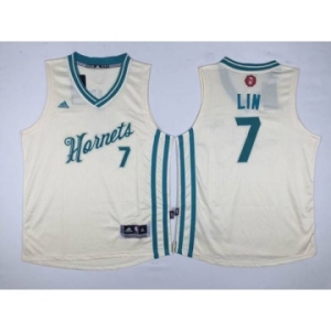 youth nba new orleans hornets #7 lin white[2015 Christmas edition]