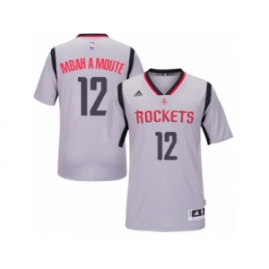 Men Adidas Houston Rockets #12 Luc Mbah a Moute Authentic Grey Alternate NBA Jersey