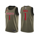 Men Nike Houston Rockets #1 Trevor Ariza Green Salute to Service NBA Swingman Jersey