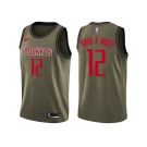 Men Nike Houston Rockets #12 Luc Mbah a Moute Green Salute to Service NBA Swingman Jersey