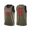 Men Nike Houston Rockets #13 James Harden Green Salute to Service NBA Swingman Jersey