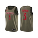 Men Nike Houston Rockets #3 Steve Francis Green Salute to Service NBA Swingman Jersey