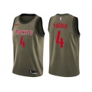 Men Nike Houston Rockets #4 PJ Tucker Green Salute to Service NBA Swingman Jersey