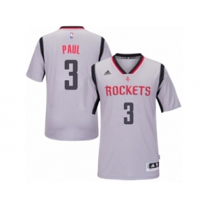 Men's Adidas Houston Rockets #3 Chris Paul Authentic Grey Alternate NBA Jerseys