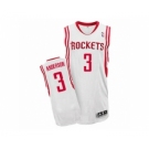 Men's Adidas Houston Rockets #3 Ryan Anderson Authentic White Home NBA Jersey