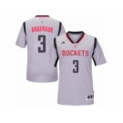 Men's Adidas Houston Rockets #3 Ryan Anderson Swingman Grey Alternate NBA Jersey