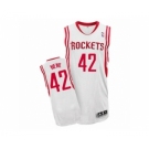 Men's Adidas Houston Rockets #42 Nene Authentic White Home NBA Jersey