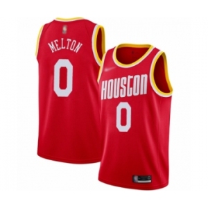 Men's Houston Rockets #0 De'Anthony Melton Authentic Red Hardwood Classics Finished Basketball Jersey