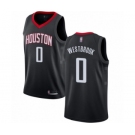 Men's Houston Rockets #0 Russell Westbrook Swingman Black Basketball Jersey Statement Edition