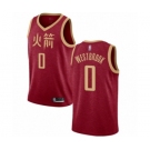 Men's Houston Rockets #0 Russell Westbrook Swingman Red Basketball Jersey - 2018-19 City Edition