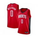 Men's Houston Rockets #0 Russell Westbrook Swingman Red Finished Basketball Jersey - Icon Edition