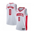 Men's Houston Rockets #0 Russell Westbrook Swingman White Finished Basketball Jersey - Association Edition