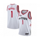 Men's Houston Rockets #1 Tracy McGrady Authentic White Basketball Jersey - 2019-20 City Edition