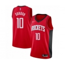 Men's Houston Rockets #10 Eric Gordon Authentic Red Finished Basketball Jersey - Icon Edition