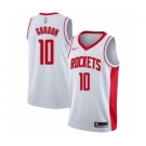 Men's Houston Rockets #10 Eric Gordon Authentic White Finished Basketball Jersey - Association Edition