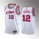 Men's Houston Rockets #12 Steven Adams White 2023-24 City Edition Stitched Jersey